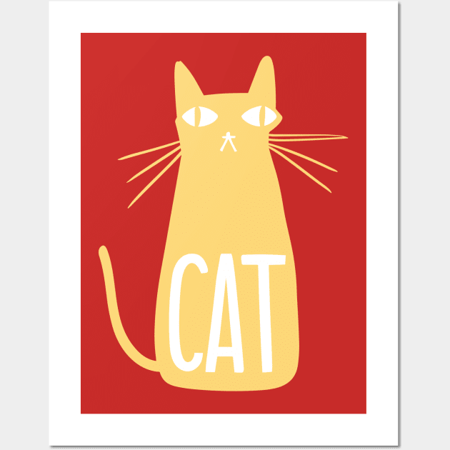 Cool Lemon Drop Hepcat Cat Wall Art by Sorry Frog